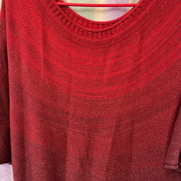 A.N.A red ombré sweater, cropped sleeves - Picture 2 of 7